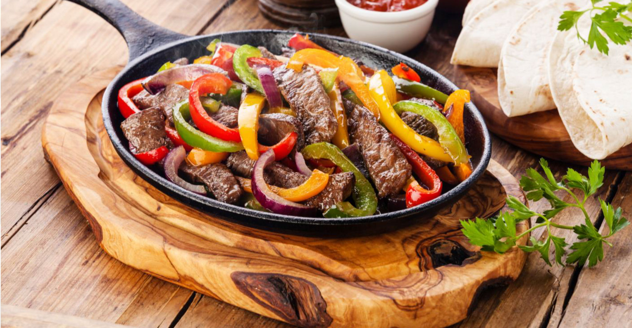 Veggie fajitas