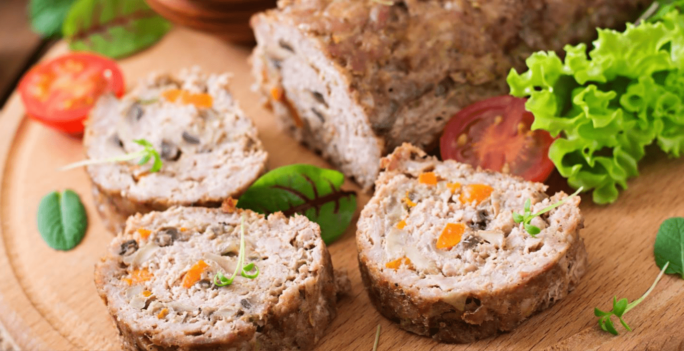 Plant and meat based protein loaf