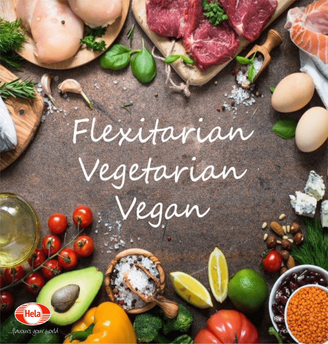 Flexitarian, vegetarian and vegan meals